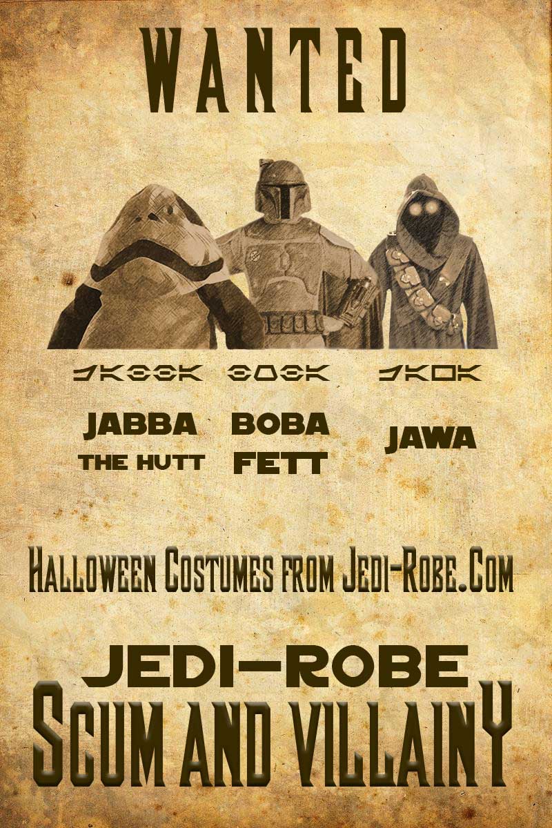 Star Wars Fancy Dress Halloween Costumes from Jedi-Robe.com